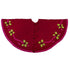 Handmade Christmas Tree Skirt in Felt - Berries on Red - 60" - ARCADIA HOME